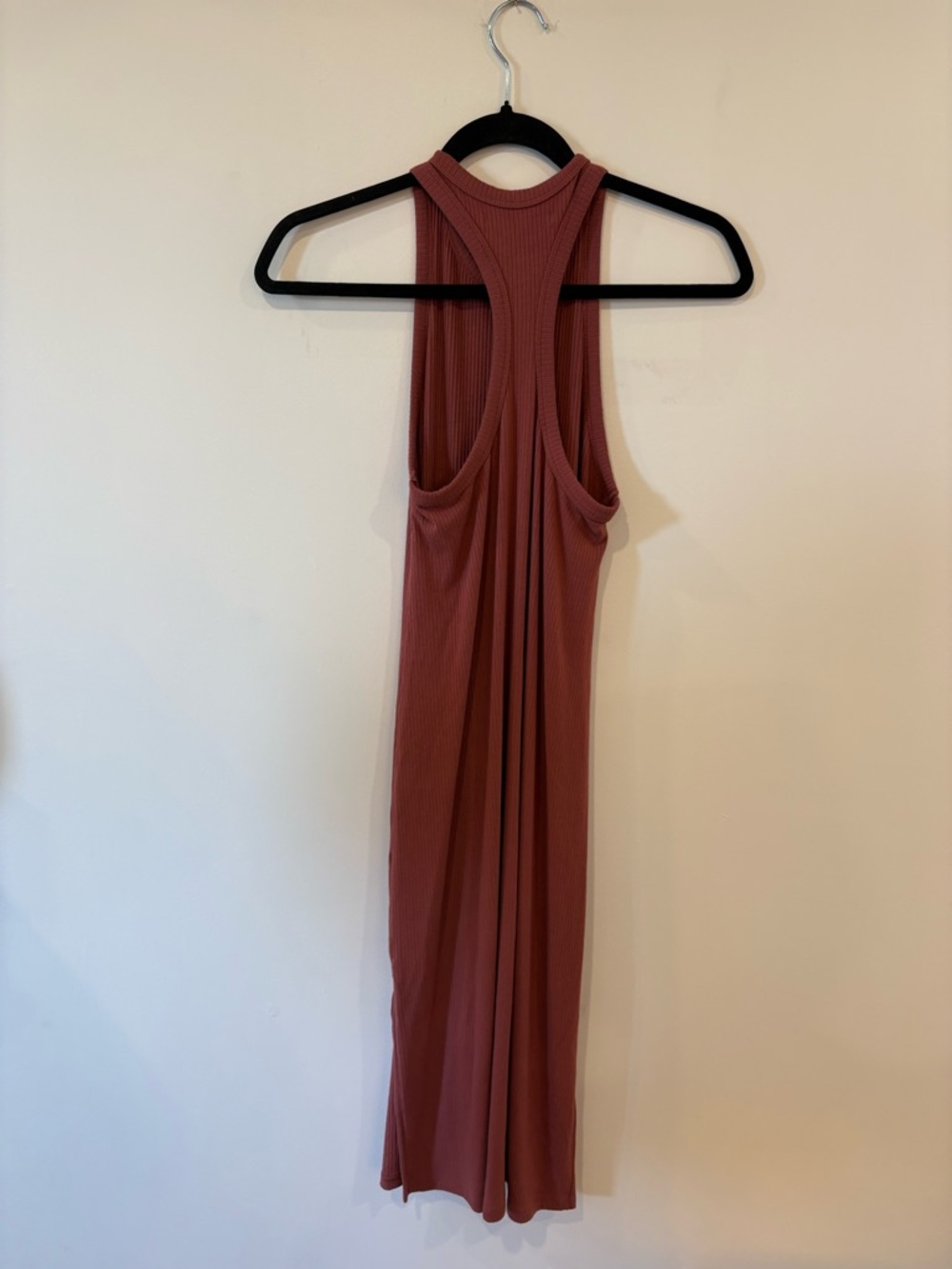Abercrombie & Fitch Dusty Rose Ribbed Tank Maxi Dress - Picture 4 of 5